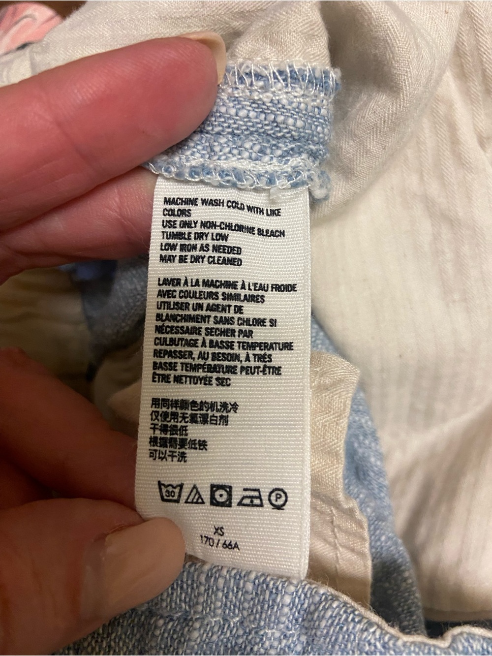 Free People Paradise Linen Blend Chambray Ankle/Crop Pants Size XS Coastal Beach - Picture 12 of 15